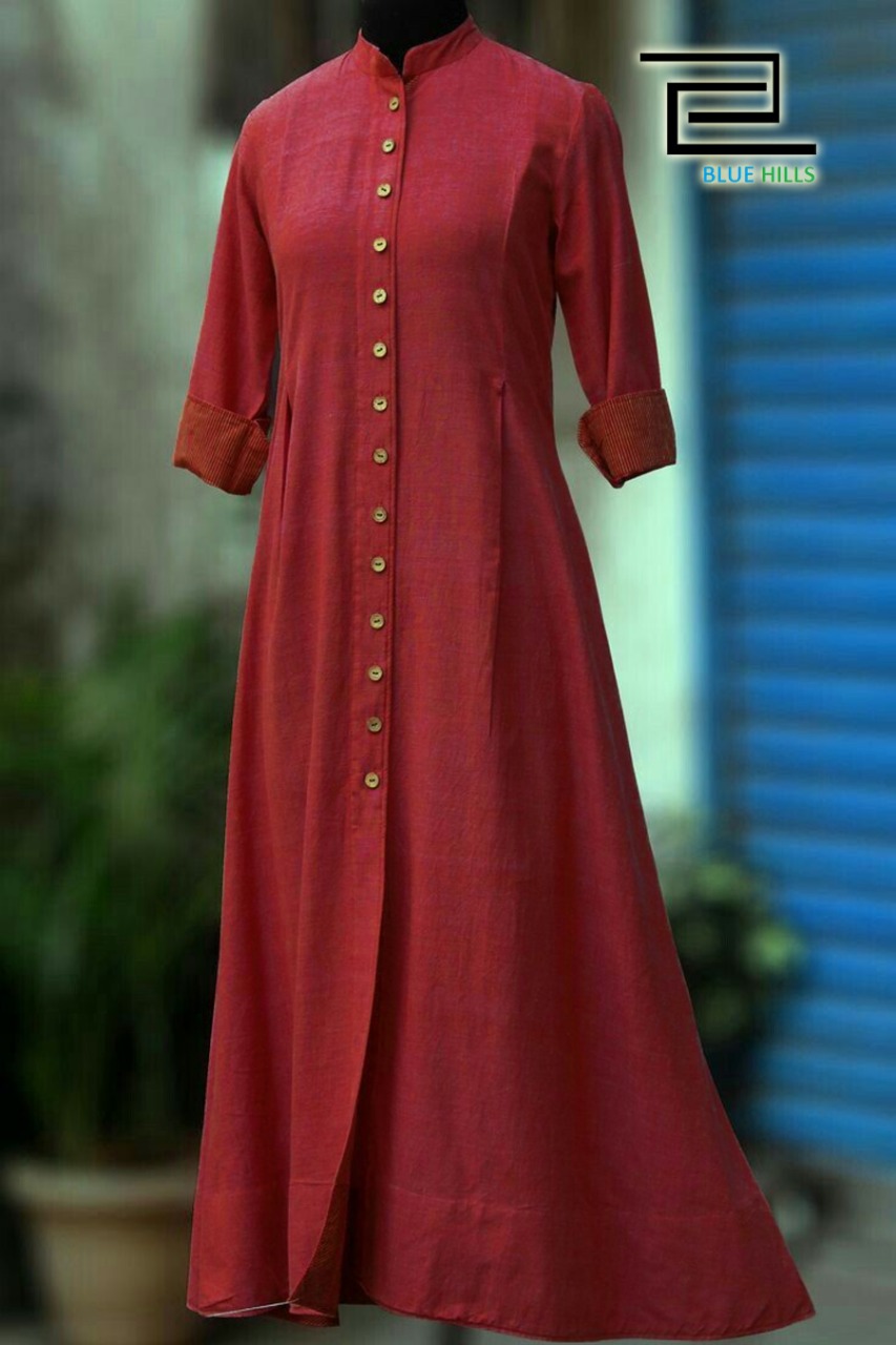 cotton long gown kurti